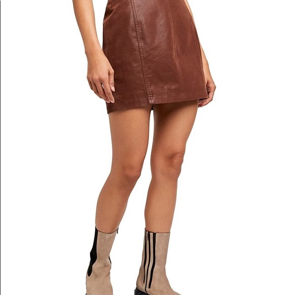 Free People Faux Leather Mini - Picture 4 of 4